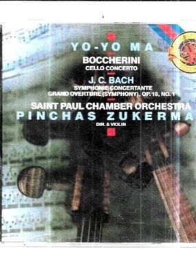 Yo Yo Ma Boccherini Cello Concerto J C Bach Symphony Concertante Vox CD like new